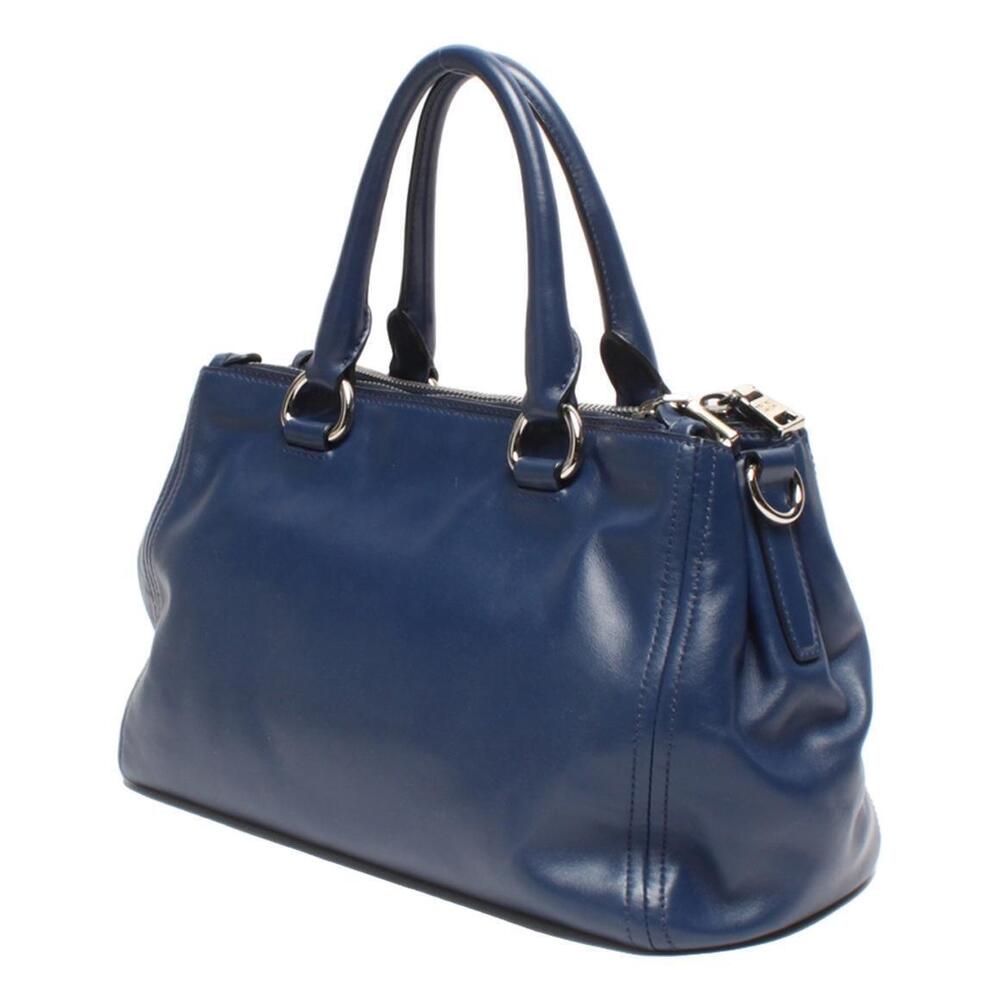 Prada Soft Crossbody navy Double Satchel Zip blue Calfskin - Picture 3 of 6